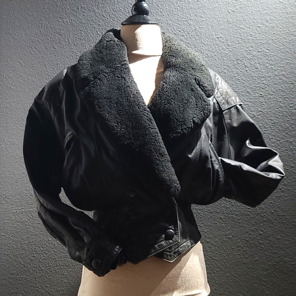Vintage 80s Brynes & Baker biker jacket xs
